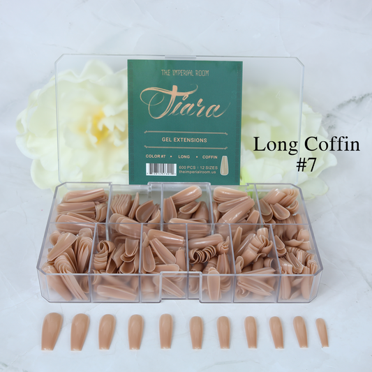 TiaraX Colored Tips Box - Long Coffin