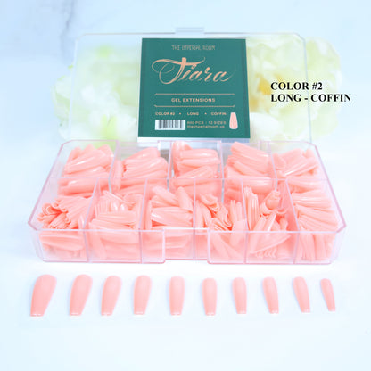 TiaraX Colored Tips Box - Long Coffin