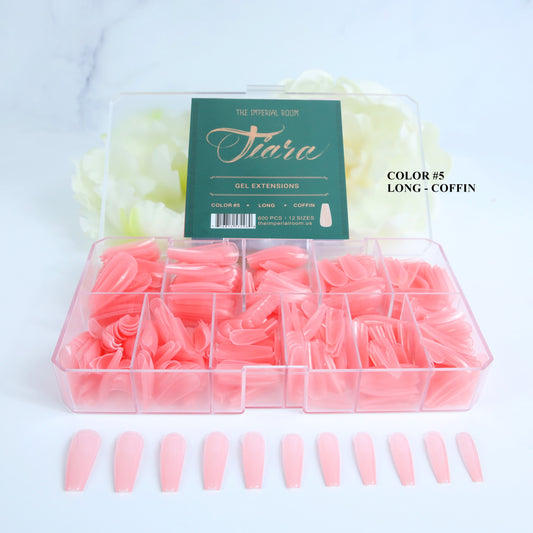 TiaraX Colored Tips Box - Long Coffin