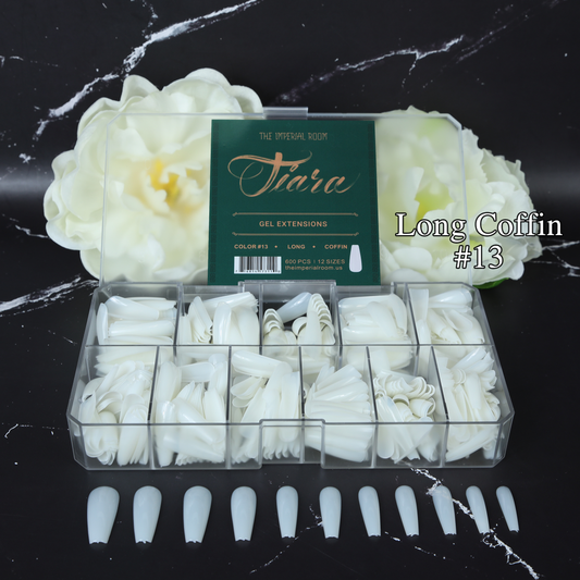 TiaraX Colored Tips Box - Long Coffin